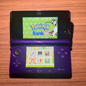 Nintendo 3DS Console Purple with Pokemon Bank, Poke Transporter & Games